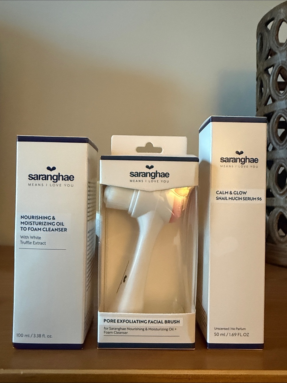 SARANGHAE BUNDLE CLEANSER AND CALM & GLOW SNAIL MUCIN FULL SIZE